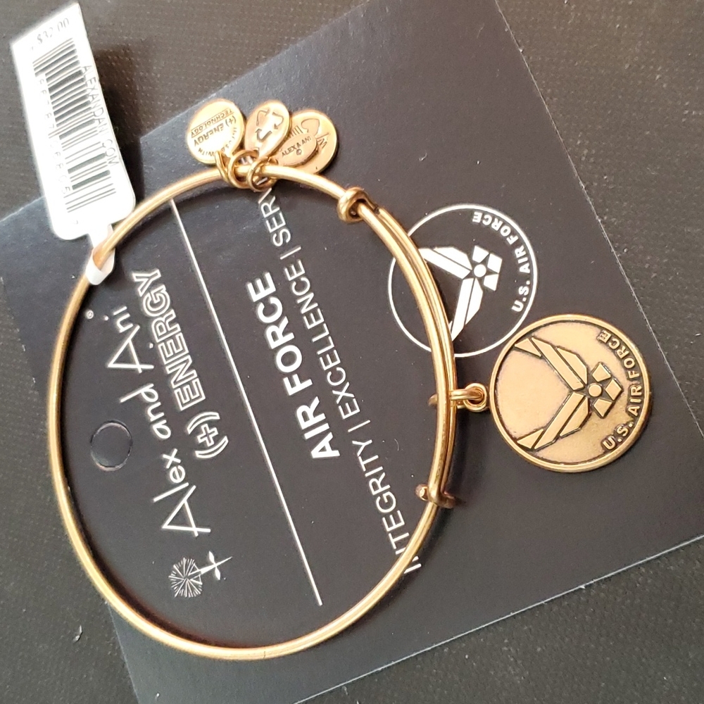 Alex and Ani U.S Air Force goldtone bracelet